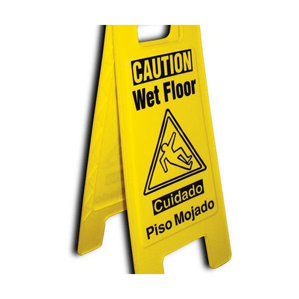 National Marker Co NMC Heavy Duty Floor Stand Caution Wet Floor Bilingual HDFS201 Zoro